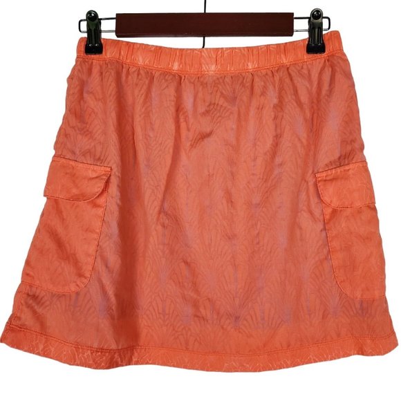 Merrell Skirt S Orange Athletic Cargo Mini Lightweight Hiking Lined Drawstring - Picture 2 of 10